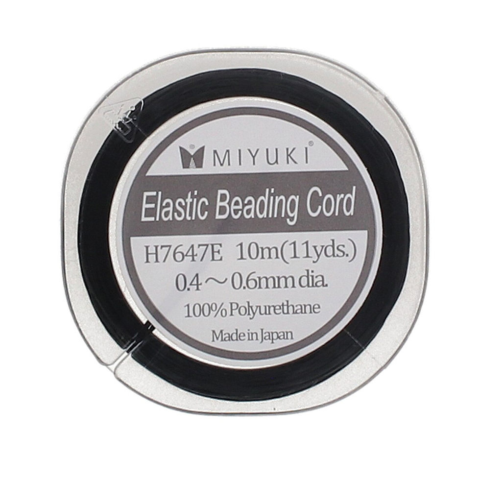Miniatura: Miyuki Elastic Black .6mm carrete 10m