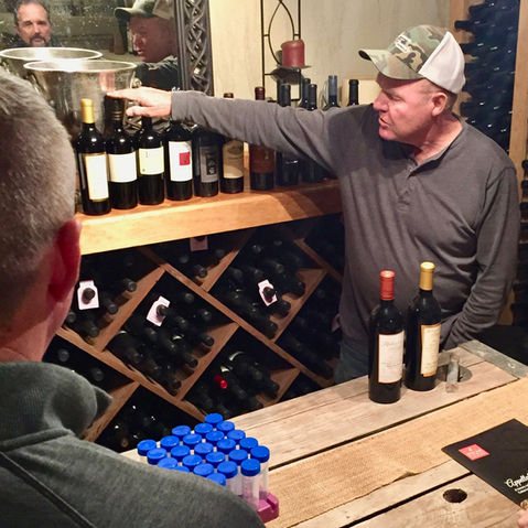 In the winemakers private cellar