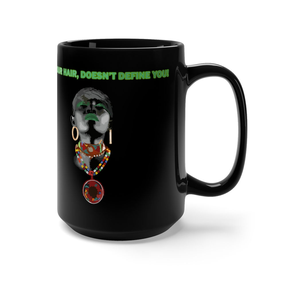 Thumbnail: Your Hair Doesn't Doesn't Define You In Green Black Mug 15oz