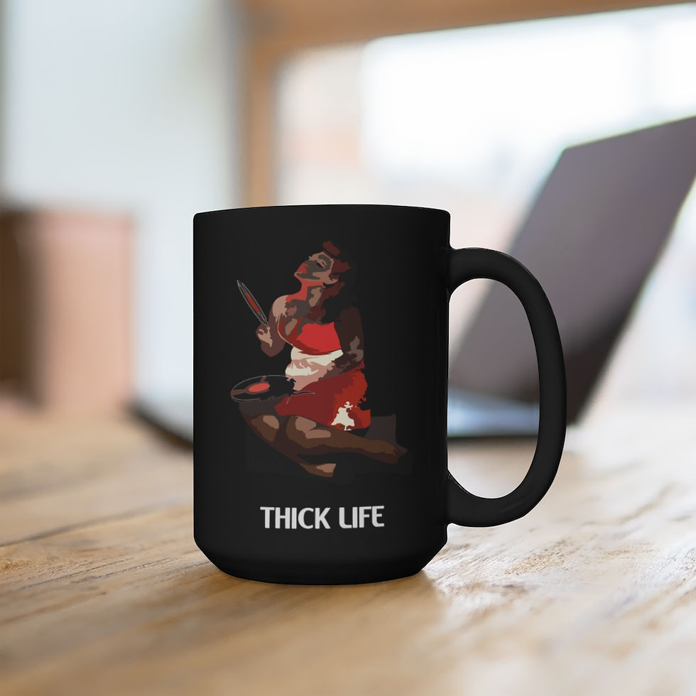 Thumbnail: Thick Life Black Mug 15oz