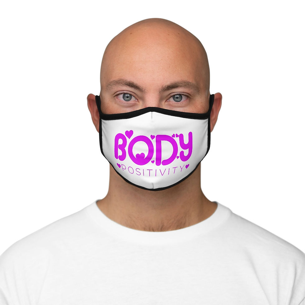 Thumbnail: Body Positivity In Purple Fitted Polyester Face Mask