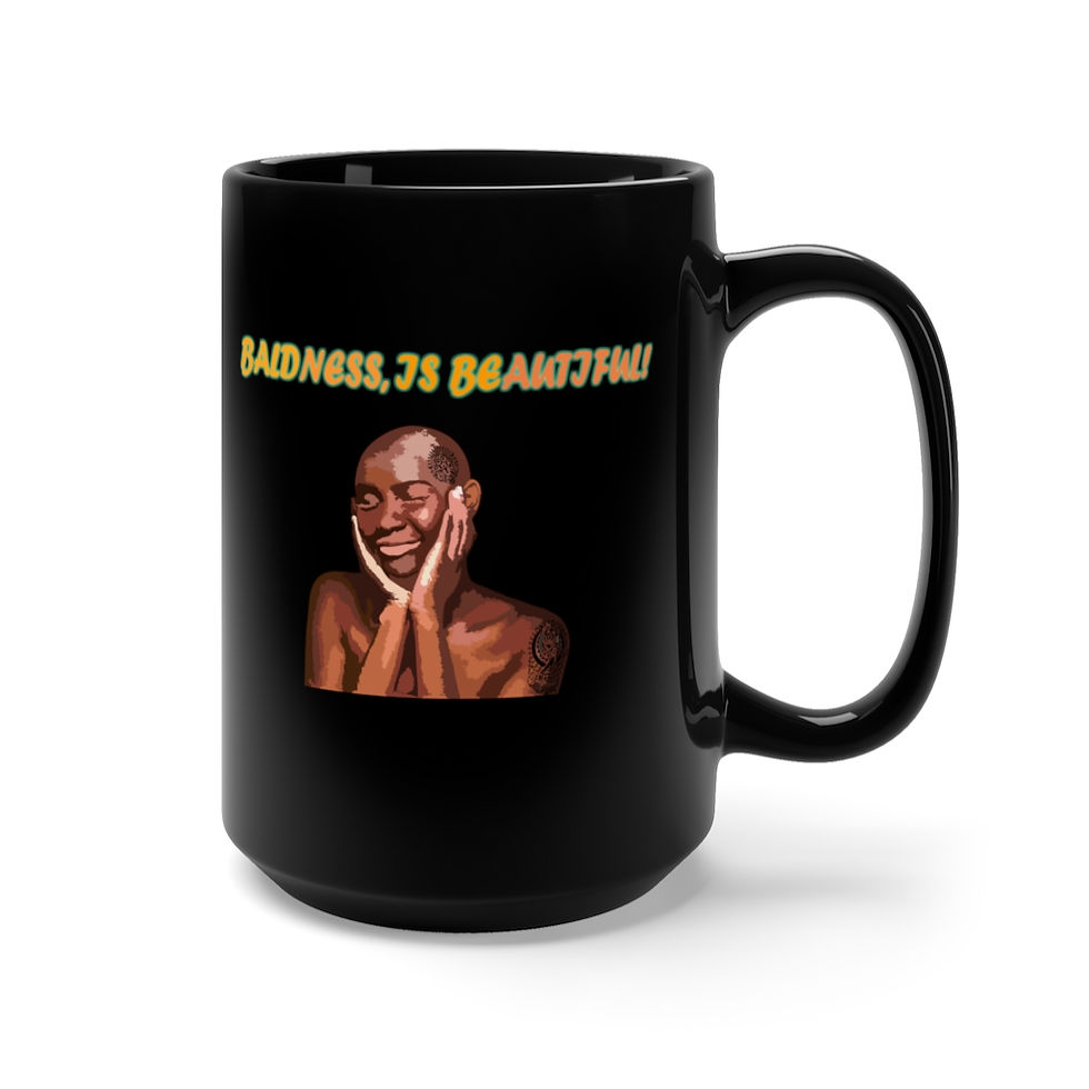 Thumbnail: Baldness Is Beautiful In Chocolate Black Mug 15oz