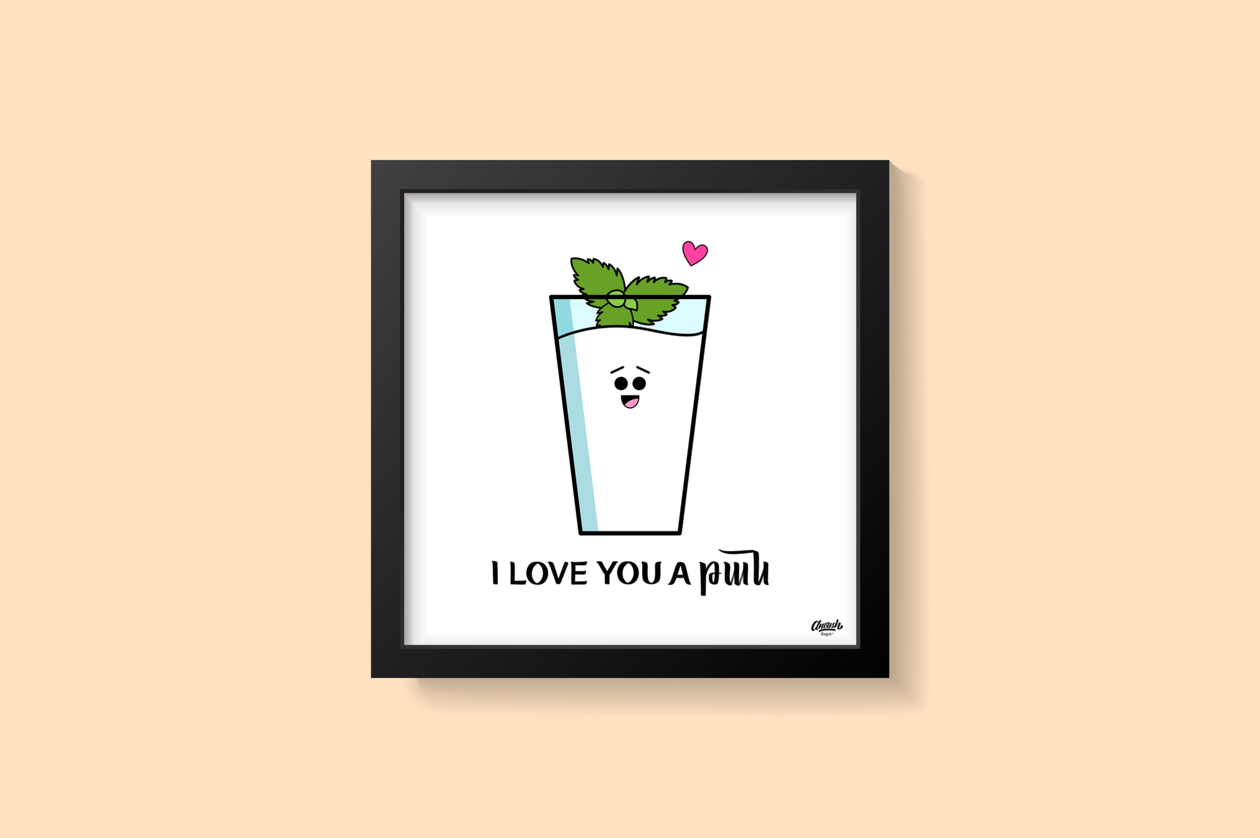 I Love You A Tahn - Pun Art Print