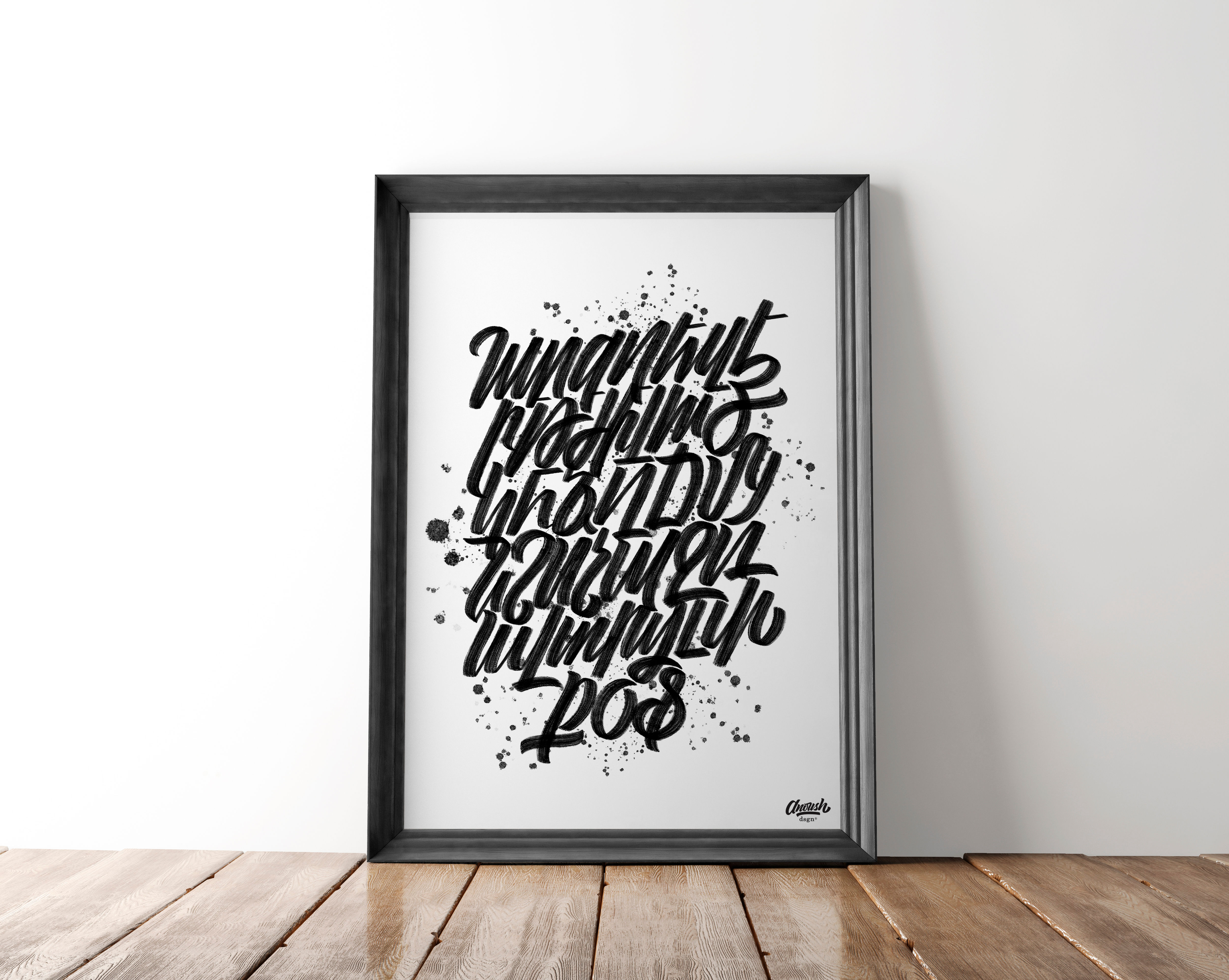 Brush Pen Alphabet - Art Print