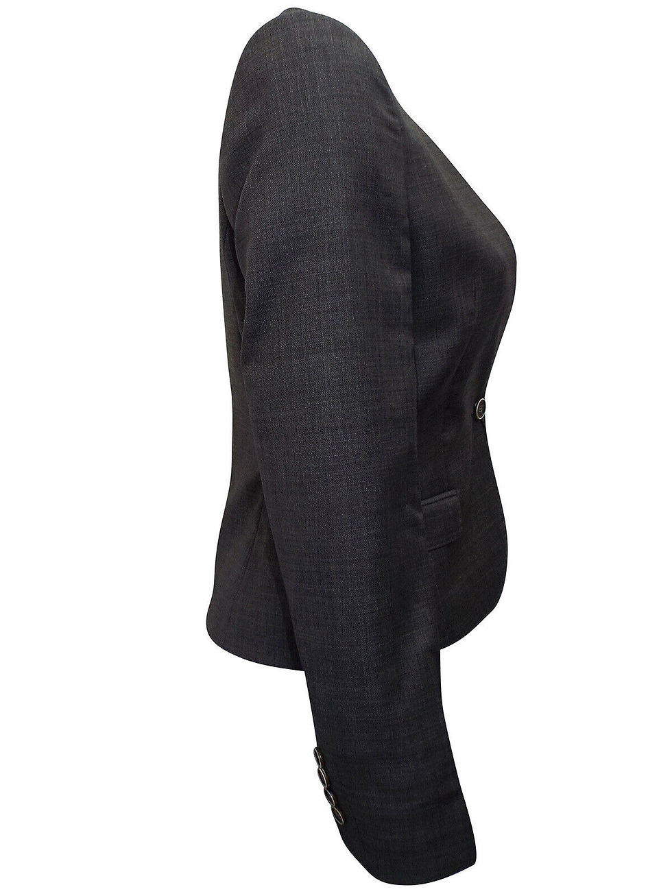 Thumbnail: Ladies GREY Robyn Pure Wool Single Breasted Blazer Jacket Size RRP £120