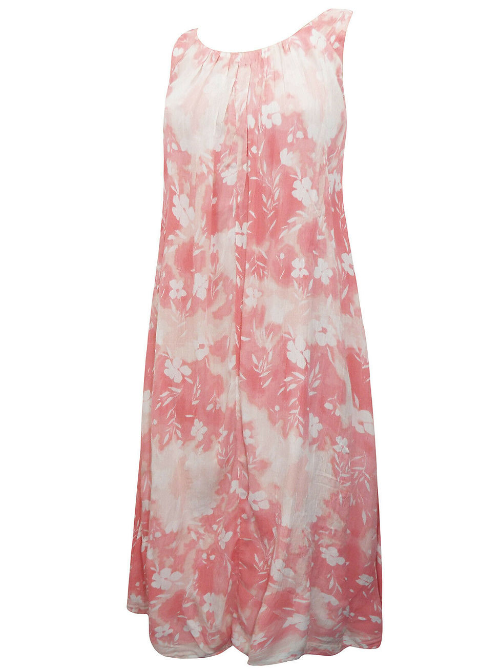 Woman Within Pink Sleeveless Floral Print Dress Plus size 18/20 to 30/32 RRP £55