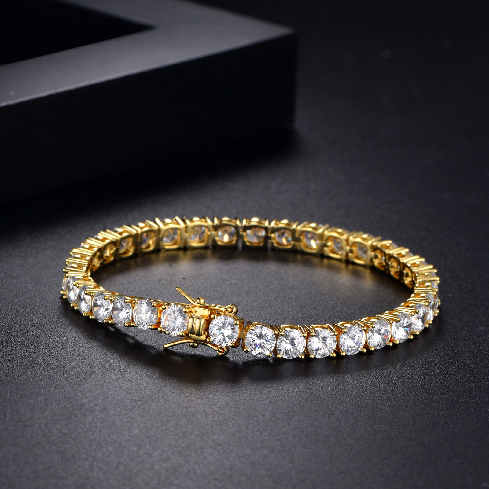 100% S925 Sterling Silver 2-6mm Real Moissanite Tennis Bracelet for Women Weddin