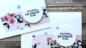 Clean + Simple Card: Paper Blooms DSP and In Bloom Stamp Set