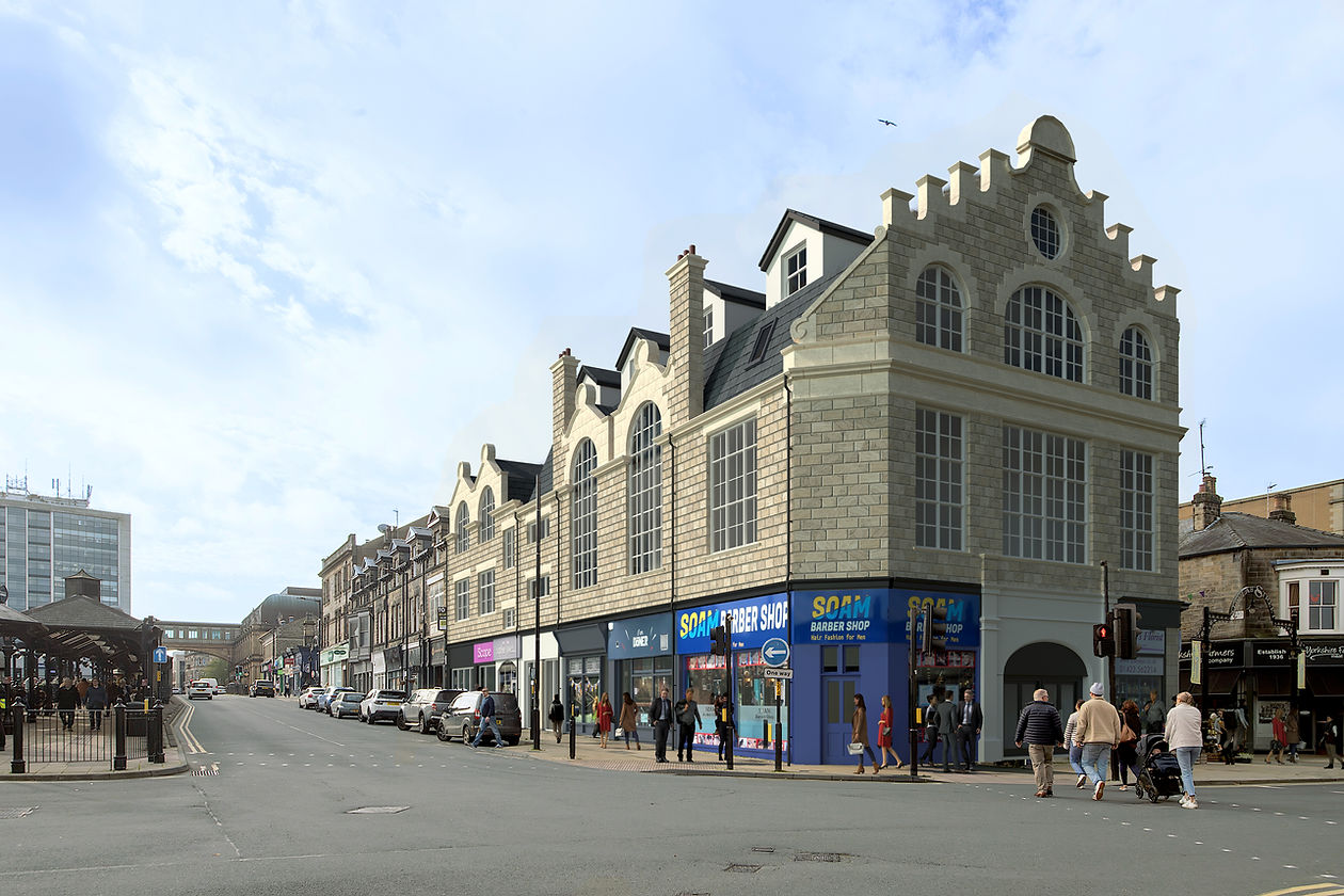 Street-level 3D render of Oxford Street commercial development