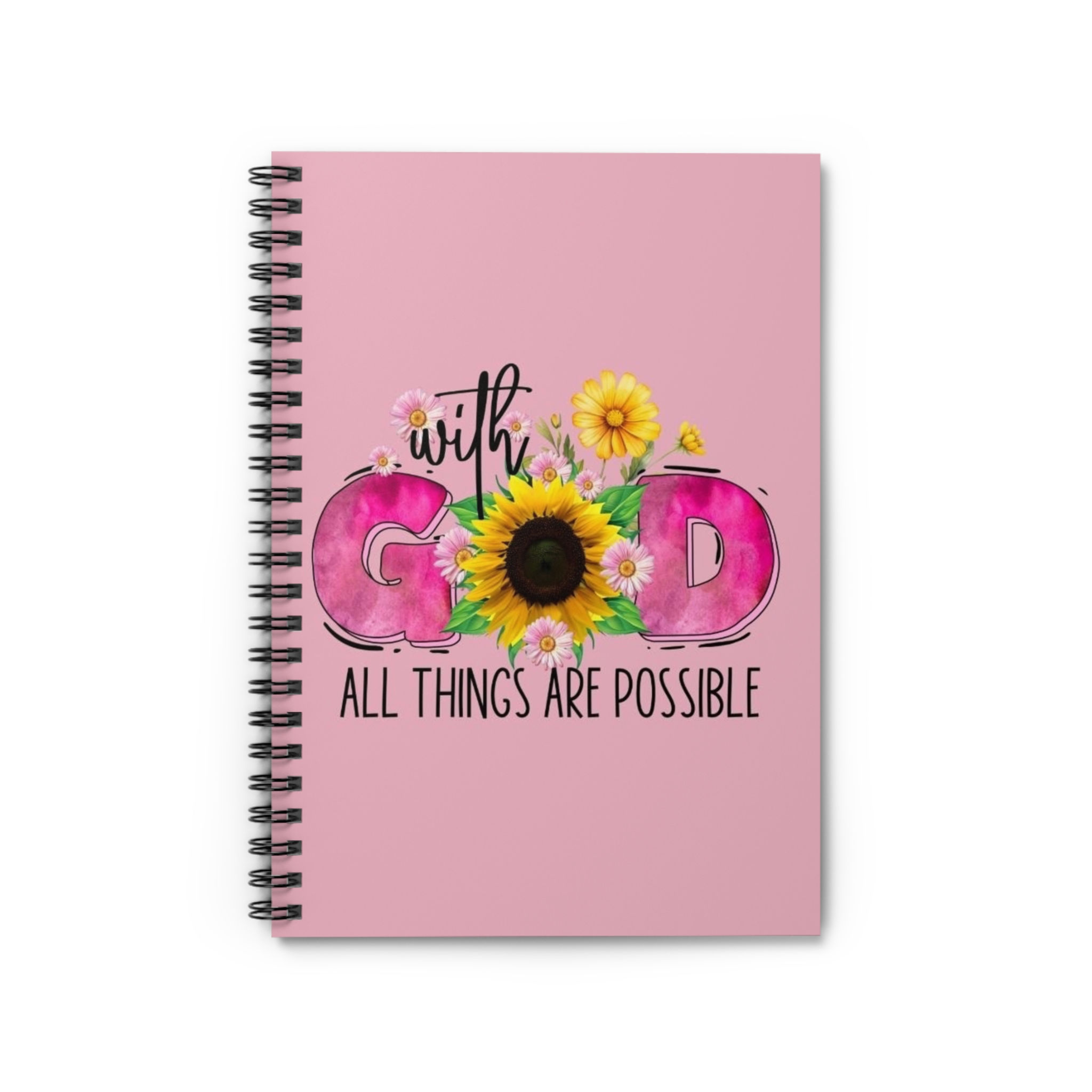 Floral Inspirational Spiral Notebook - Motivational & Prayer Journal
