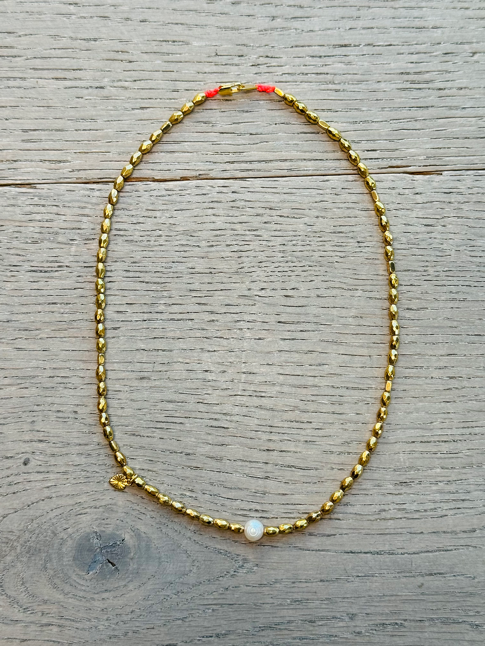Miniature : Collier perle et hématites 