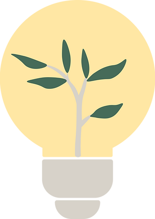 A growing idea: a plant growing inside of a lightbulb