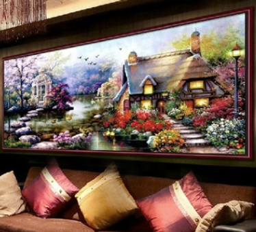Thumbnail: Mona Lisa Dream Home Cross-Stitch Garden Scene