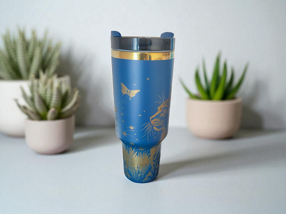 Miniaturbild: Tumbler, Becher, Katze, Laser, Gravur, Termobecher