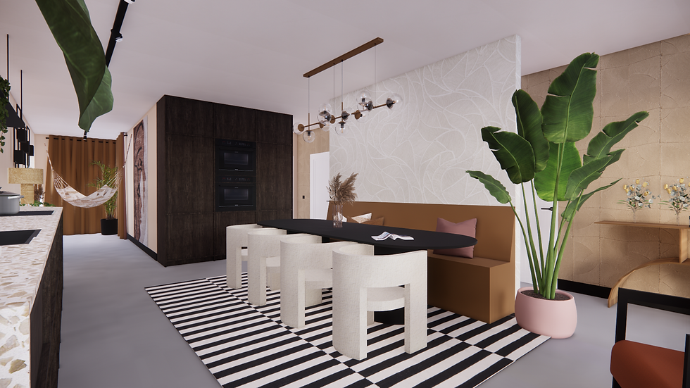 Render visualisatie eethoek