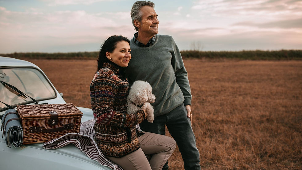 happy middle-aged couple