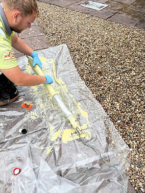Installing a drain patch liner in Fulwood Preston using no dig drainage repair system
