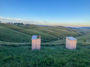 Babheke SPS in the Eastern Cape, South Africa, old dangerous pit toilets