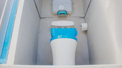 Babheke SPS in the Eastern Cape, South Africa, inside new Amalooloo toilet