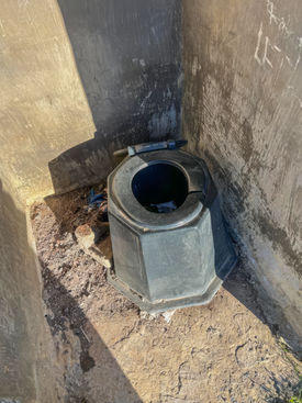 Babheke SPS in the Eastern Cape, South Africa, old dangerous pit toilet