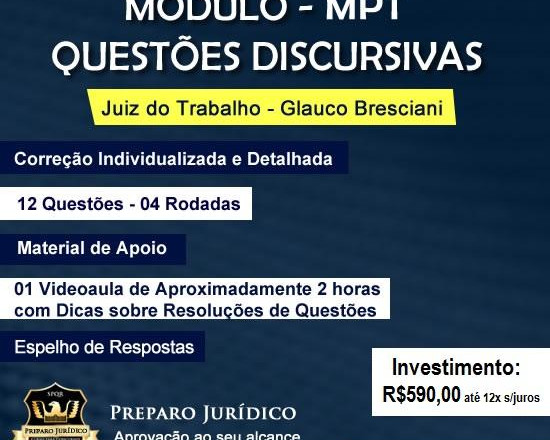 Curso Segunda Fase MPT