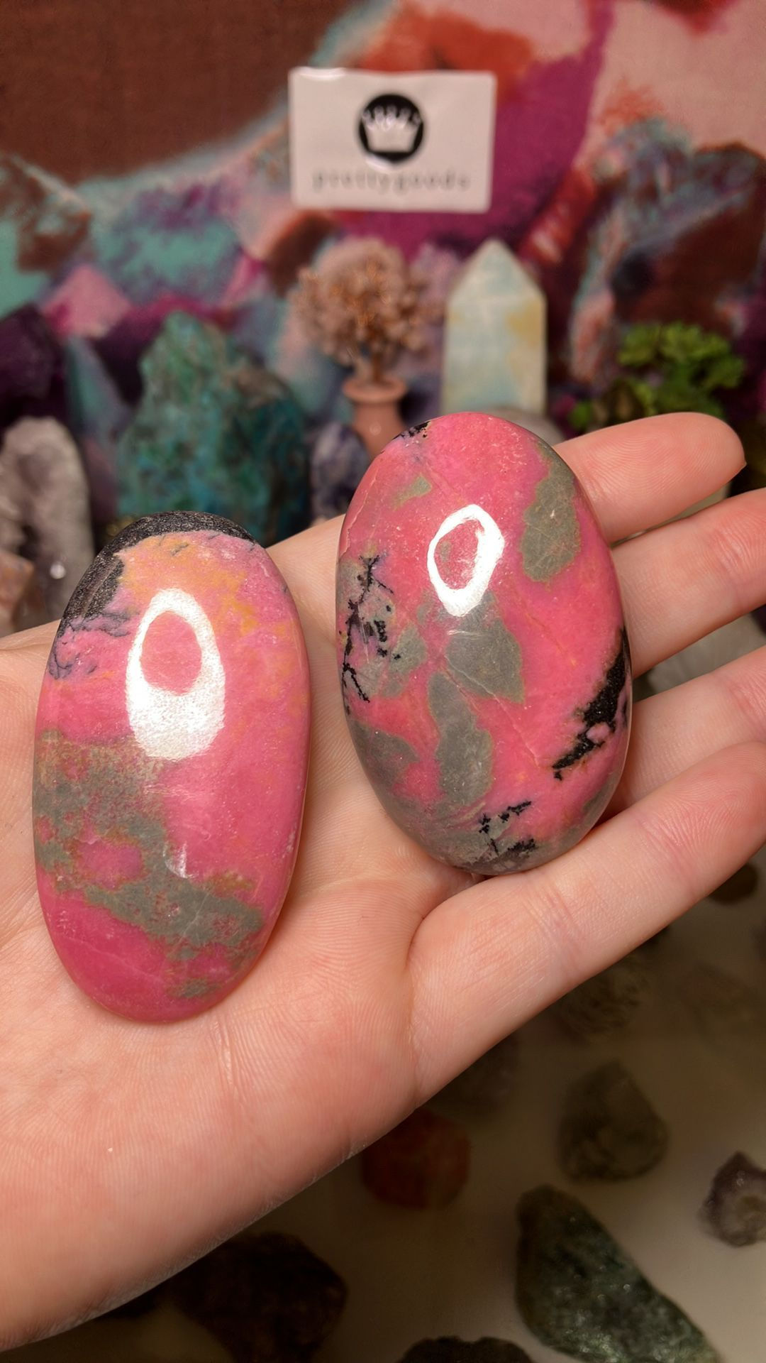 Pakistani Rhodonite Palm Stone