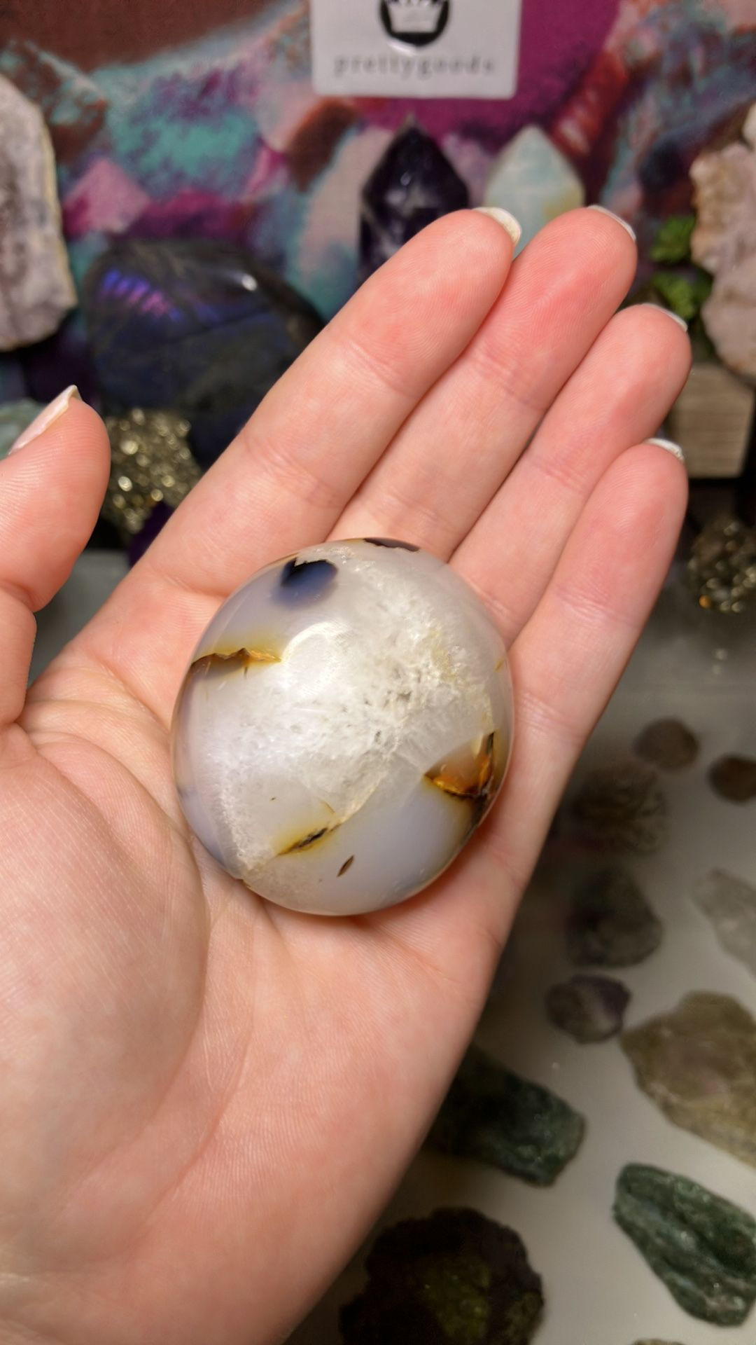 Dendritic Agate Palm Stone