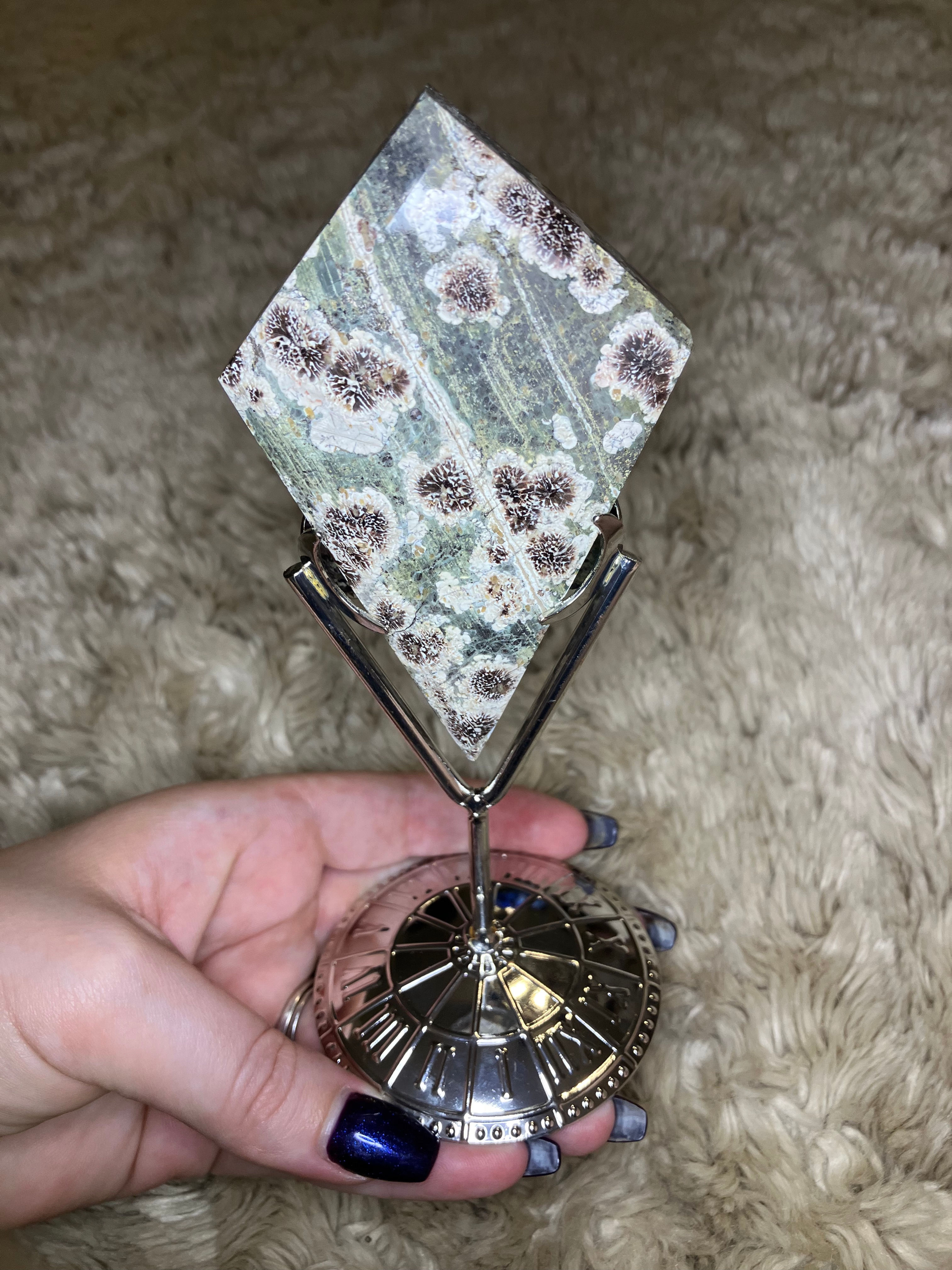 Flower Jasper Slab on Stand