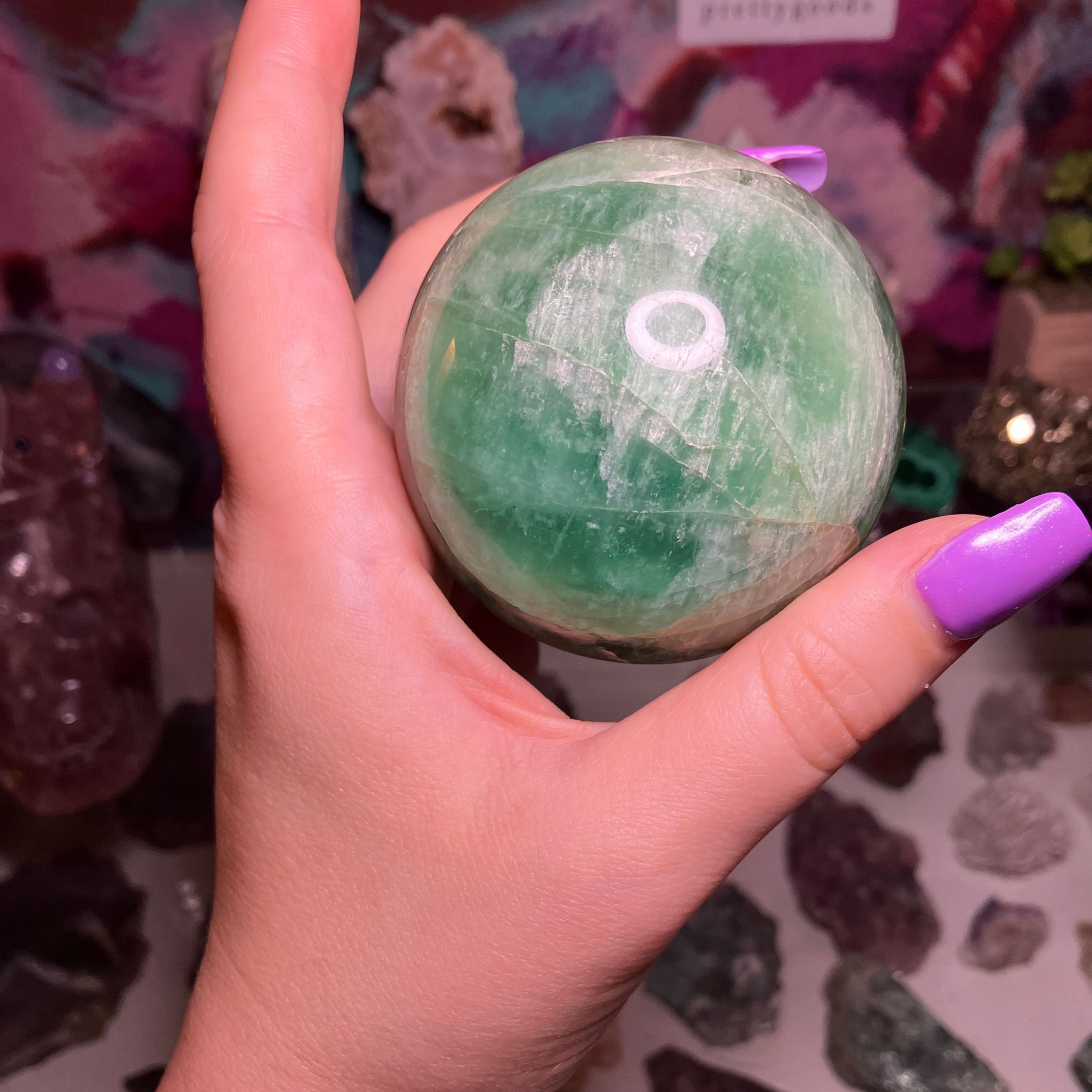 Green Fluorite Sphere