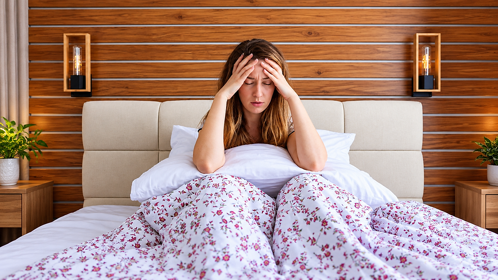 Woman Holding Her Head in Bed.png