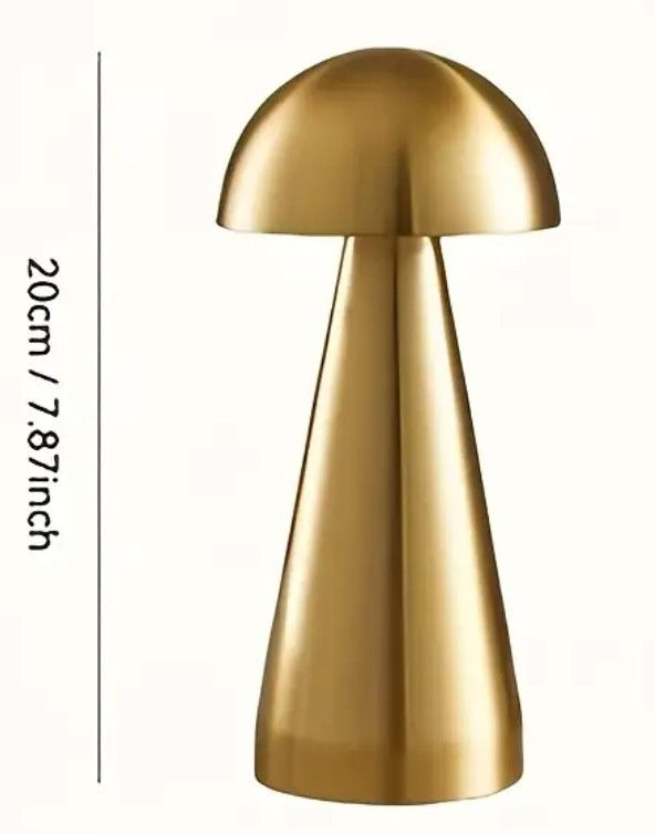 Thumbnail: Mushroom lamp, rechargeable. Hand painted with a fox.