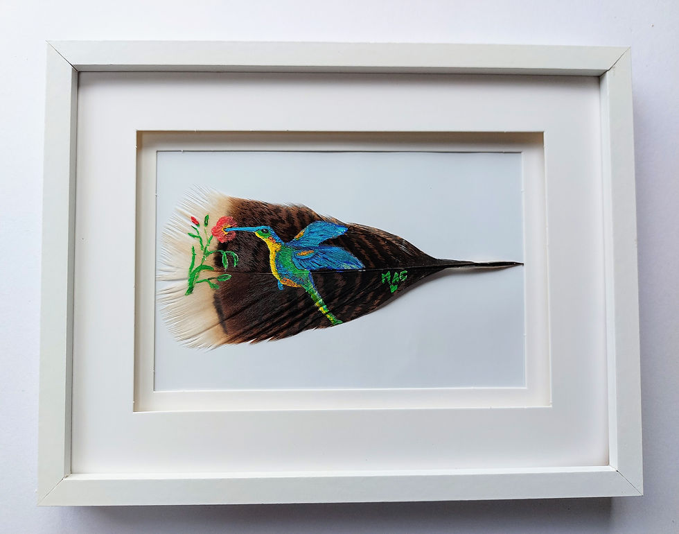 Hummingbird Feather art