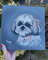 Dog acrylic painting