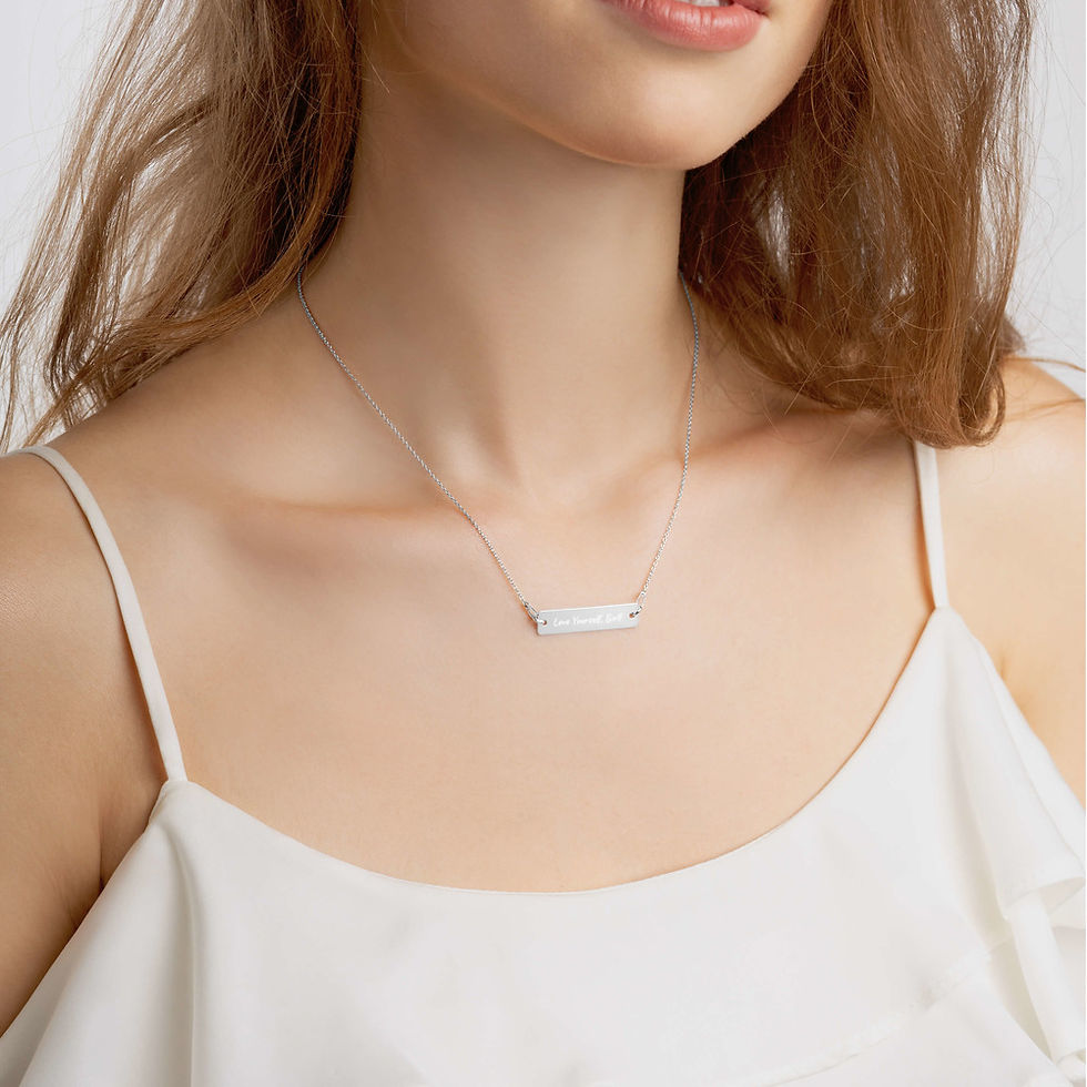Thumbnail: Engraved Love Yourself, Girl Necklace