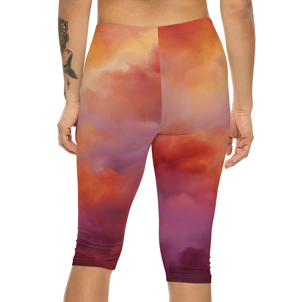 Thumbnail: Autumn Clouds Capri Leggings