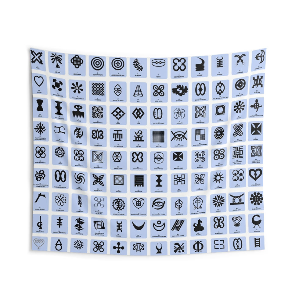 Thumbnail: Adinkra Symbols Indoor Wall Tapestries