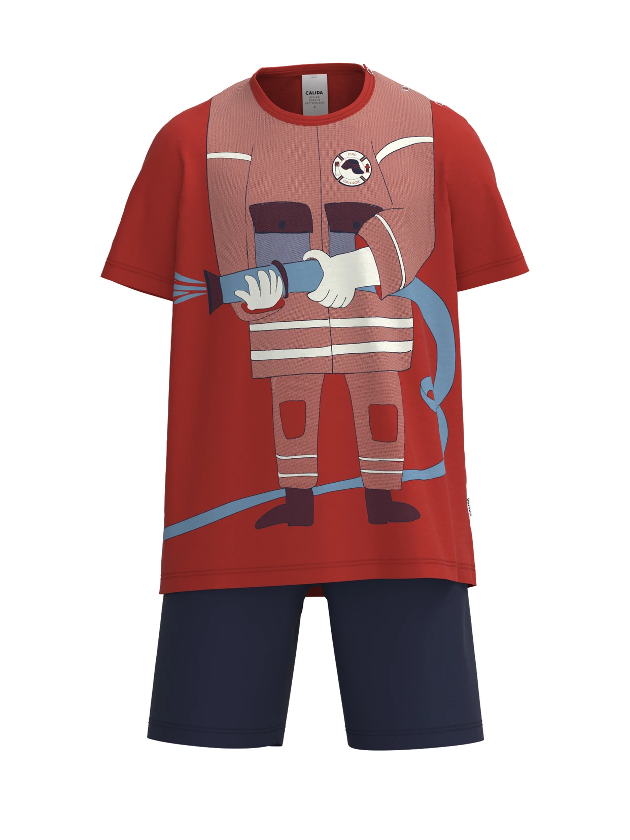 Calida-Toddlers-Fireman-Kinder-Kurz-Pyjama-rot-56078-174