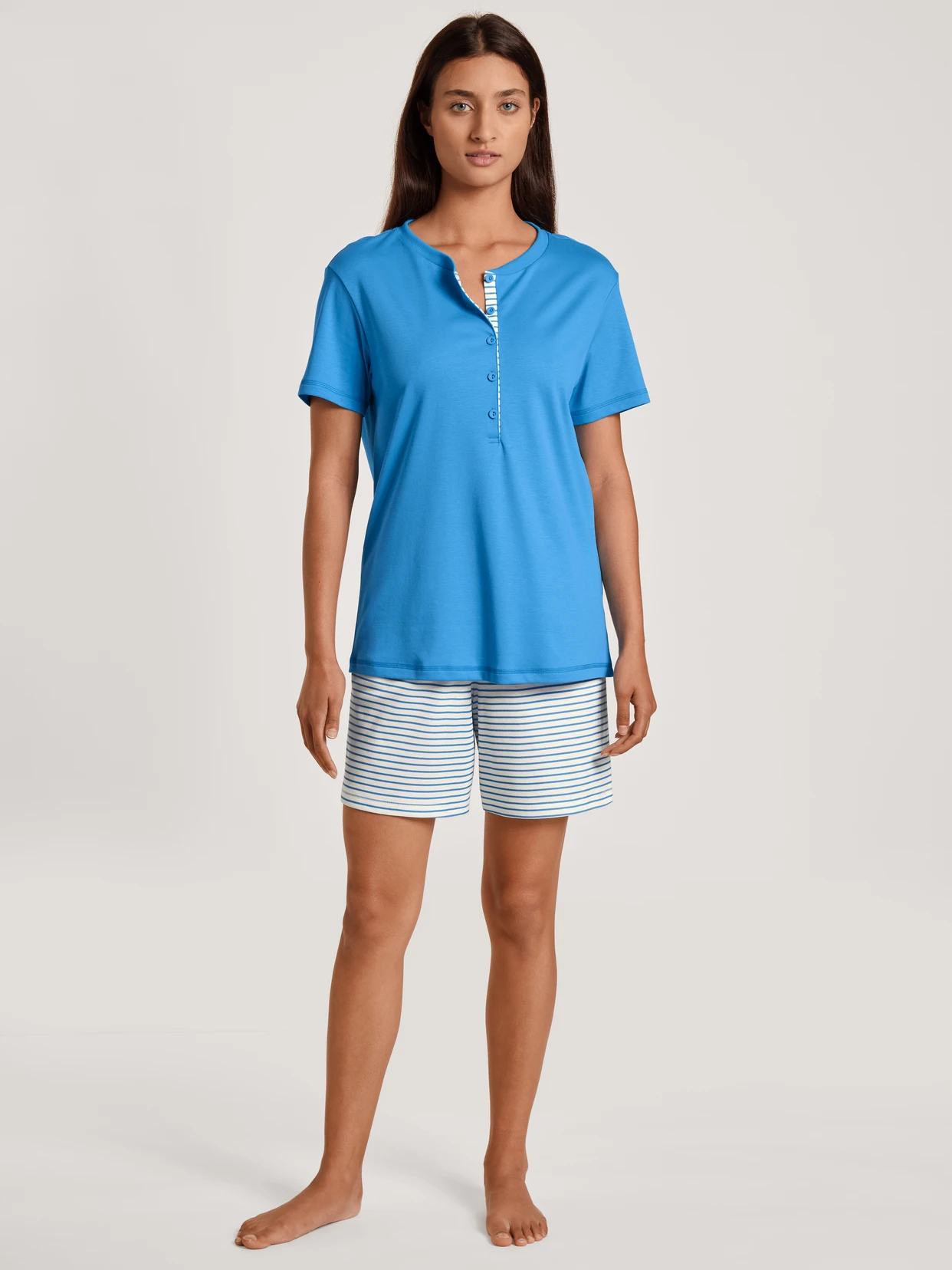 Calida-Daylight-Dreams-Kurz-Pyjama-blau-42154-474