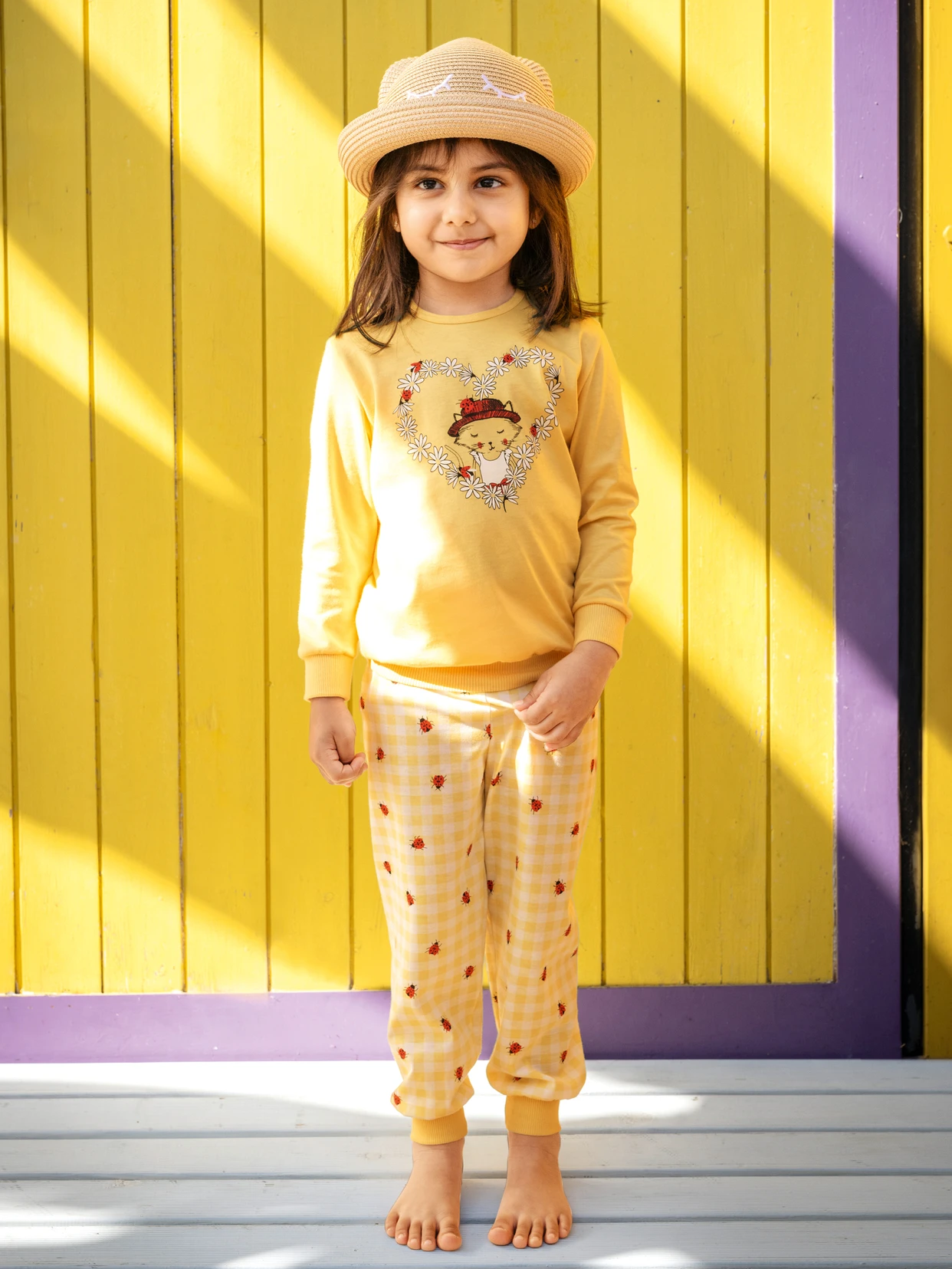 Calida-Toddlers-Ladybird-Kinder-Buendchen-Pyjama-gelb-54678-054-1