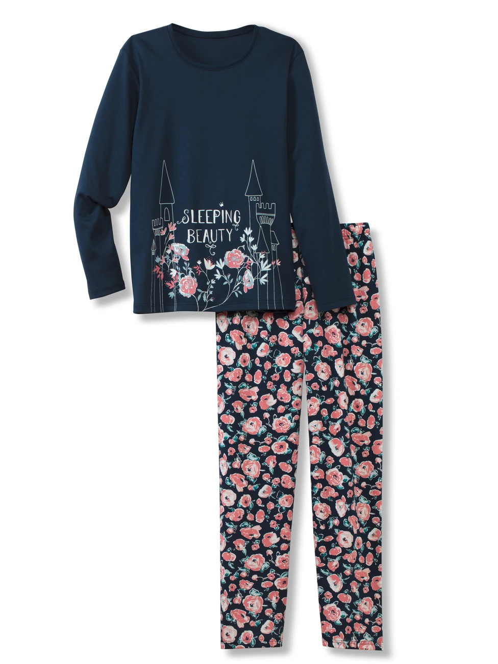 Calida-Girls-Princess-Maedchen-Pyjama-blau-rot-51077-488