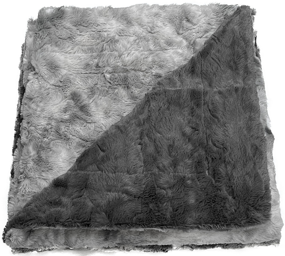 Thumbnail: DOUBLESOFT - Gray Two sided faux throw blanket