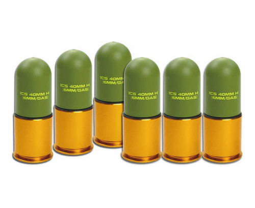 ICS 40mm Light waight granade 6mm 2個セット ICS 70 Round 40mm Airsoft Gas Grenade Shell (2pc/6pc) | SWIT Airsoft