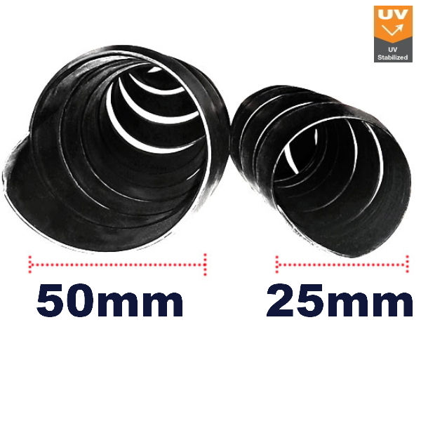 Thumbnail: 50mm Outdoor Spiral Binding Cable Wrap Black