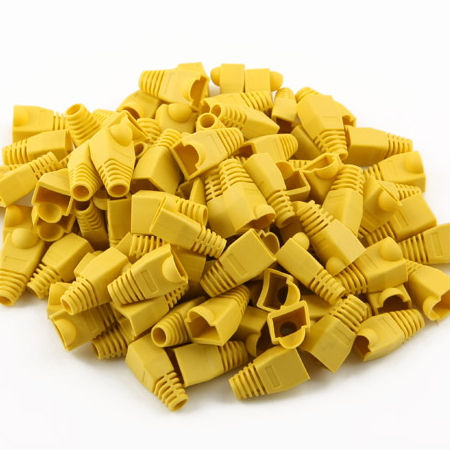 Thumbnail: RJ45 Boots Yellow - 1 pack: 100ea
