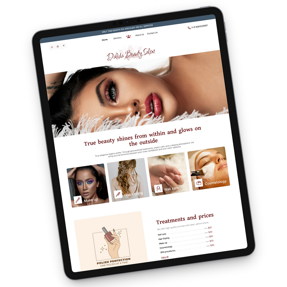 Wix Studio website for a local business in Ashville