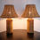 サムネイル： A pair of scandinavian Rattan lamps from the 80's
