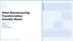 What is Manufacturing Transformation?
