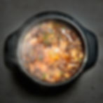 Steaming bowl of Korean stew for mobile content creation