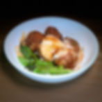 Gourmet meatballs and peppers for mobile content creation