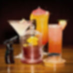 Variety of colorful cocktails for mobile content creation